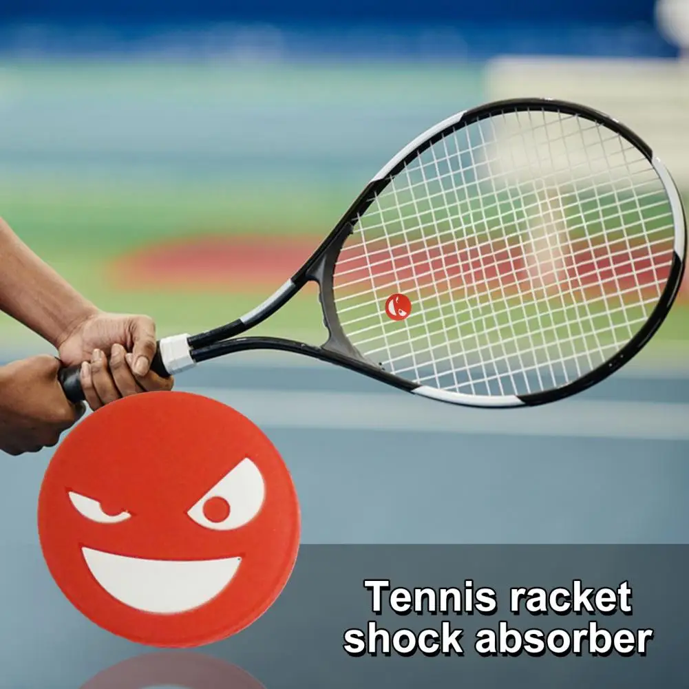 Racket String Dampener Silicone Smile Face Tennis Racket Vibration Dampeners for Men Women Reusable Shock Absorbers Soft Silicon