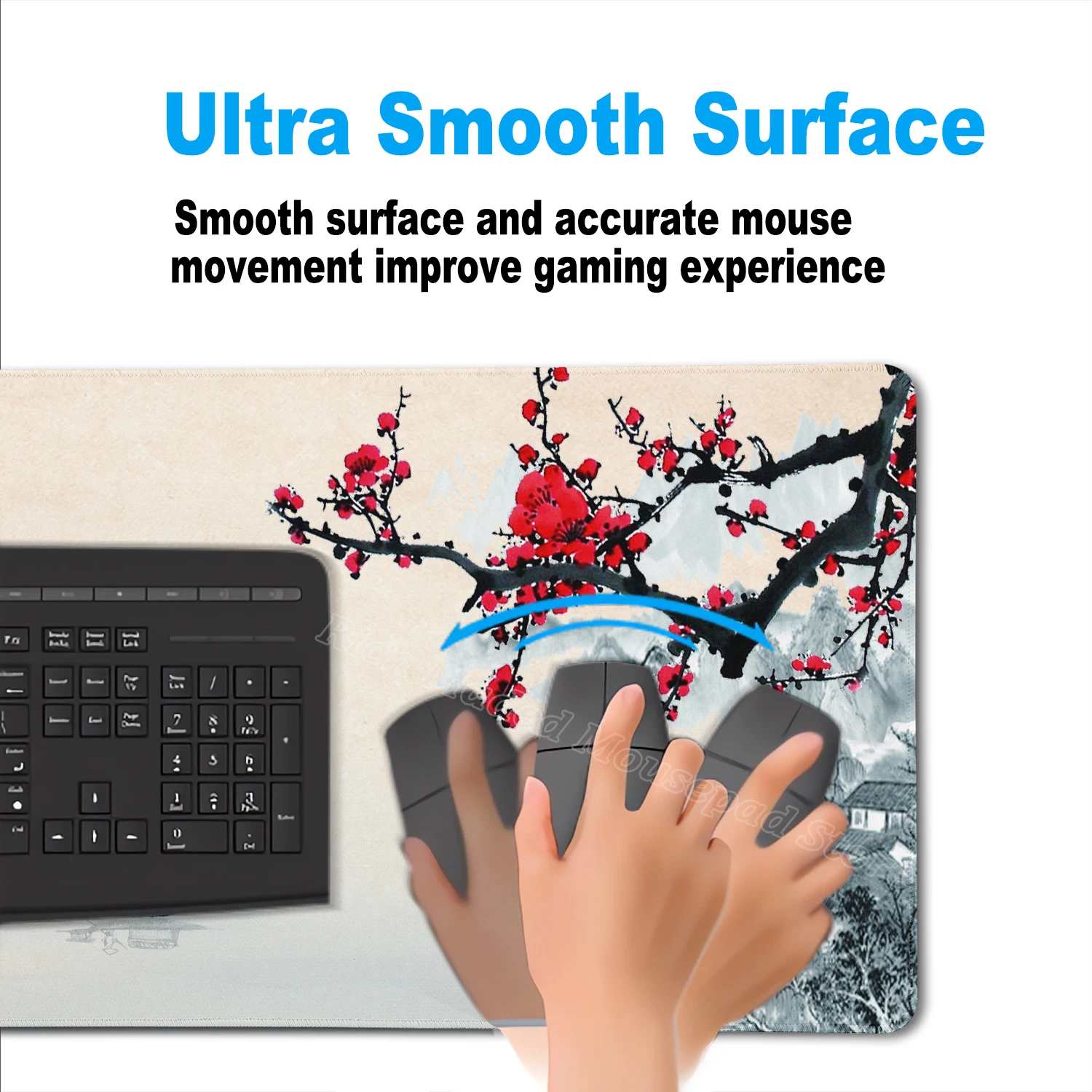 Sakura Japanese Cherry Blossom Mouse Pad Gaming XXL Home Extended Mousepad Large Keyboard pad Office accessories Laptop Mice Pad