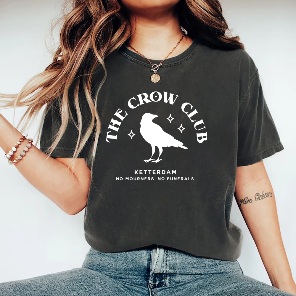 

Ketterdam Crow Club T-Shirt Six of Crows Shirt No Mourners No Funerals T Shirt Ketterdam T-shirt Men Women Short Sleeve Tops