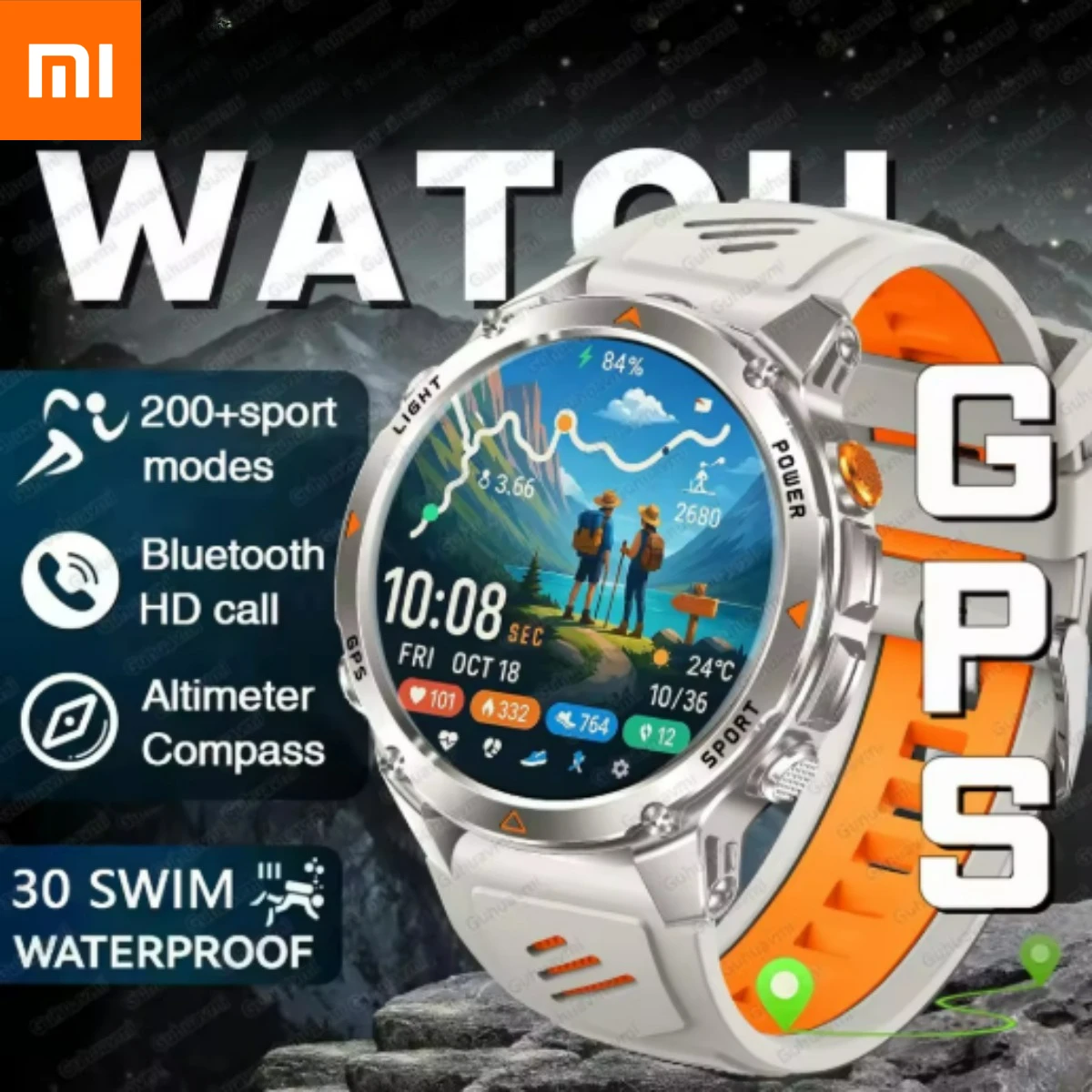 

Xiaomi T-REX3 Men Outdoor Sports SmartWatch Military quality HD Screen Display Heart Rate BT Call 10ATM Waterproof Bracelet