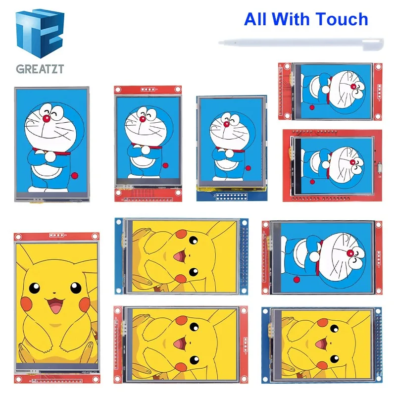 

240x320 2.4/2.8/3.2/3.5/4.0 SPI TFT LCD Touch Panel Serial Port Module With PBC ILI9341 2.8 Inch SPI Serial White LED Display