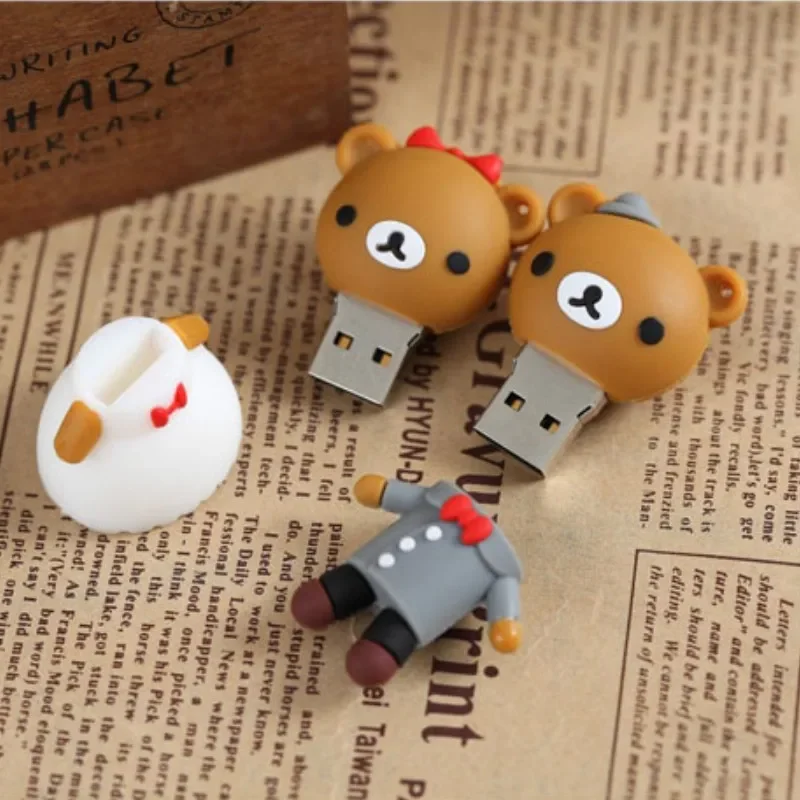 Couple Bear Usb Flash Drive  Finger 4G 8G 6G 32G 64G New Style Memory Stick Cool Gift External Storage Cartoon Wholesale Finger