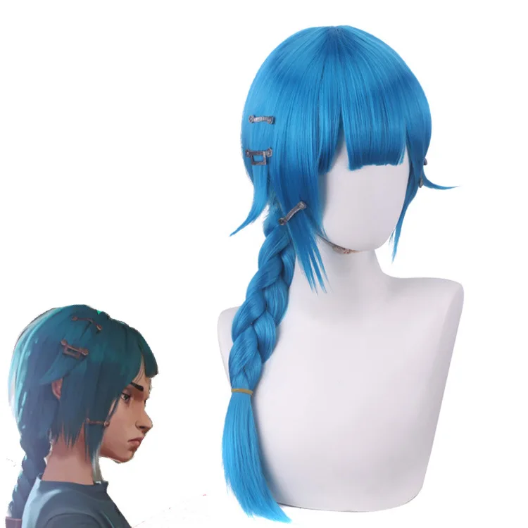 

Synthetic Braided Cosplay Wig Inspired By Twin-City Bomb Girl Childhood Style Single Braid Costume Party Hair