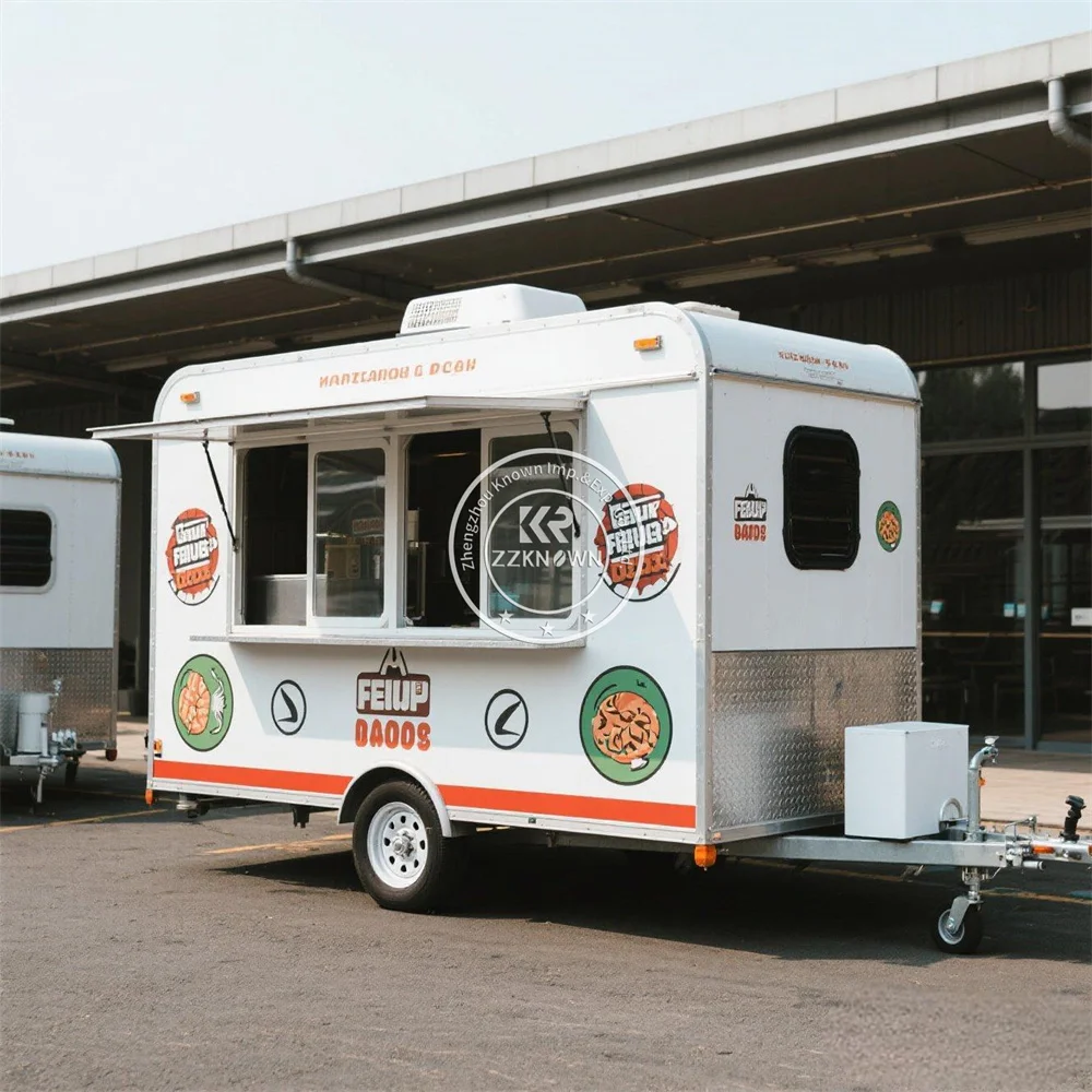 

Concession Mobile Food Trailer Street Hot Dog Ice Cream Cart Food Truck With Full Kitchen Equipment