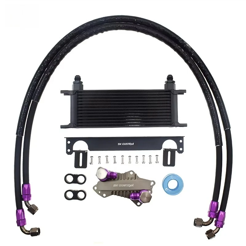 For 3.6L 2011-23 Dodge Charger Challenger Journey Jeep Grand Cherokee Wrangler Ram ProMaster Chrysler 200 300 Engine Oil Cooler