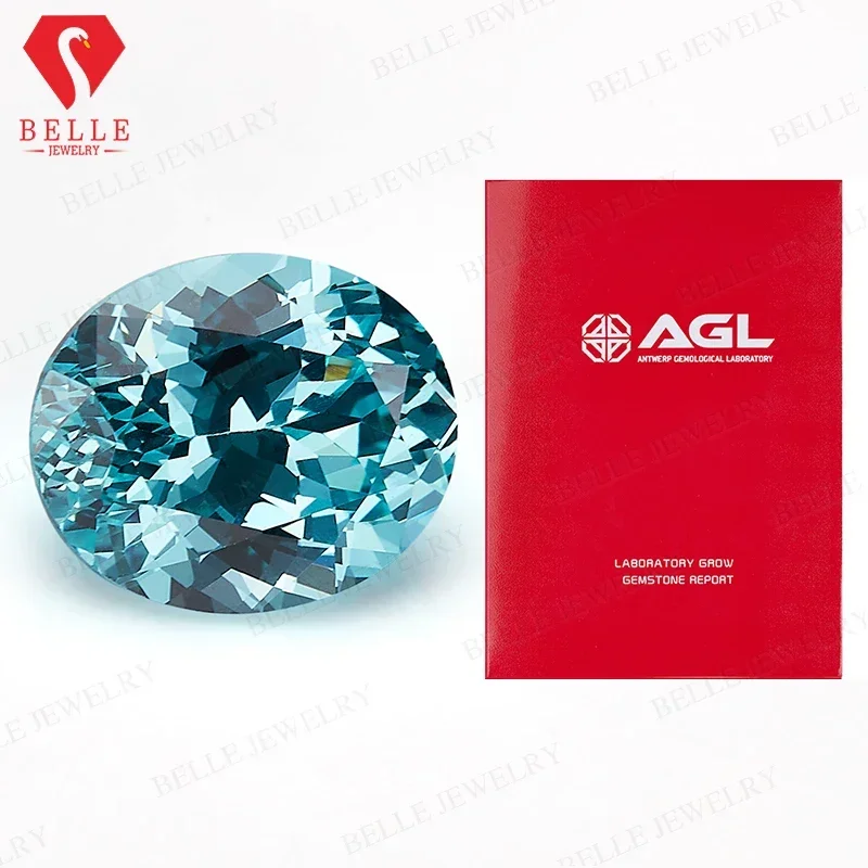 

Lab Grown Paraiba Gems AGL Brilliant Oval Cut Hot Sale Lab Created Paraiba AGL Certificated Diamond beads for jewelry making