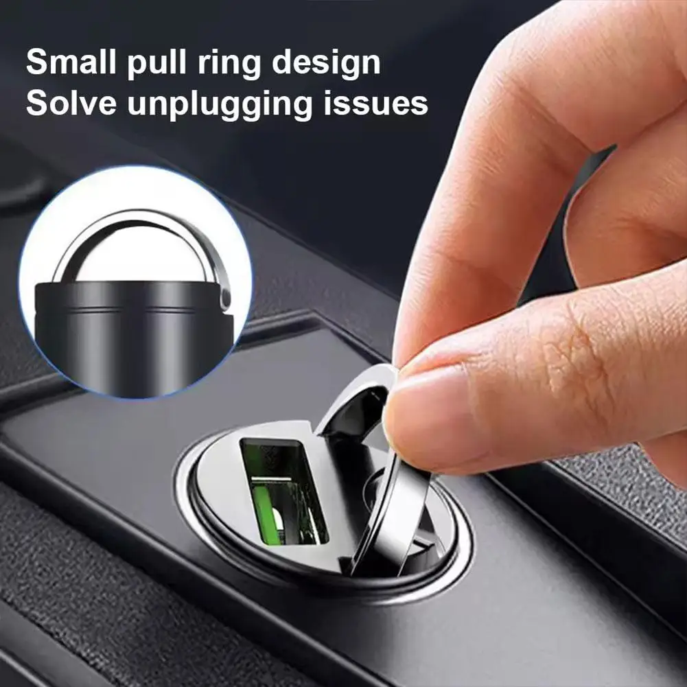 USB+Type-C Car Charge PD fast charging 30W high power QC3.0 intelligent flash charging do not damage the device