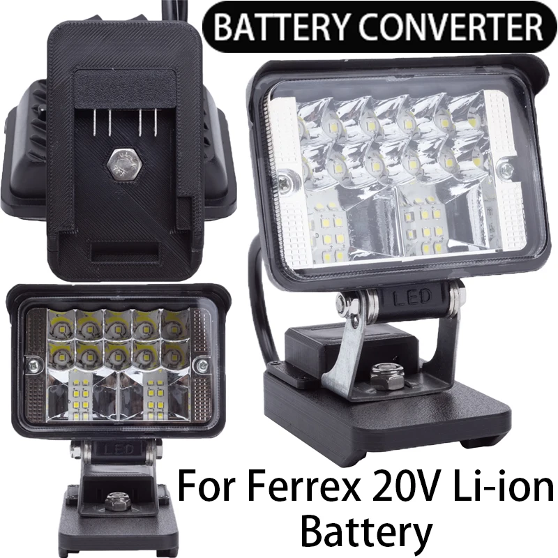 lanterna portatil sem fio luz ferramenta para ferrex bateria li ion usb luz de trabalho led 20v 01