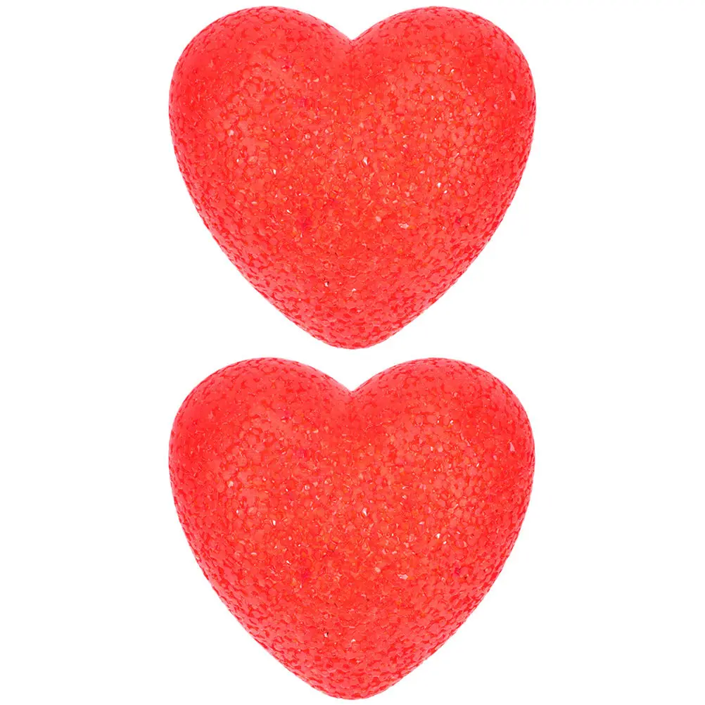 Heart-Shaped LED Night Light, 2pcs Red Romantic Bedroom Table Lamp for Desk Decor, Soft Glow & Long Lifespan