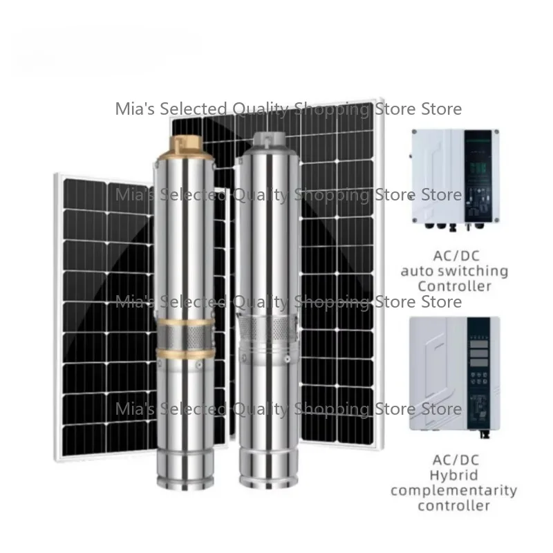 1.5kw 2HP Hybrid Solar Water Pump for Agriculture Complete with Solar Panels AC/DC Solar Water Pump view 2