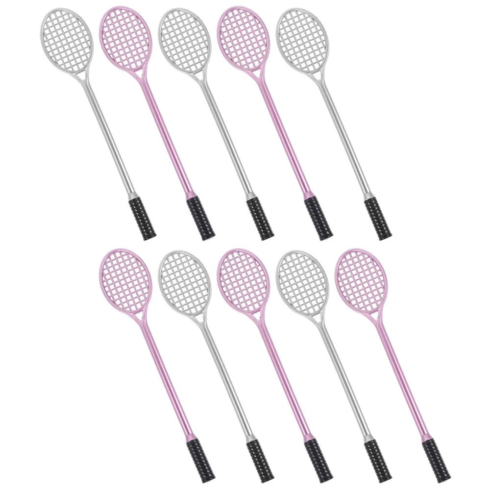 10 Pcs Racket Gel Pen Office Ink Fountain Cute Liquid Refill Kids Fine Point Student