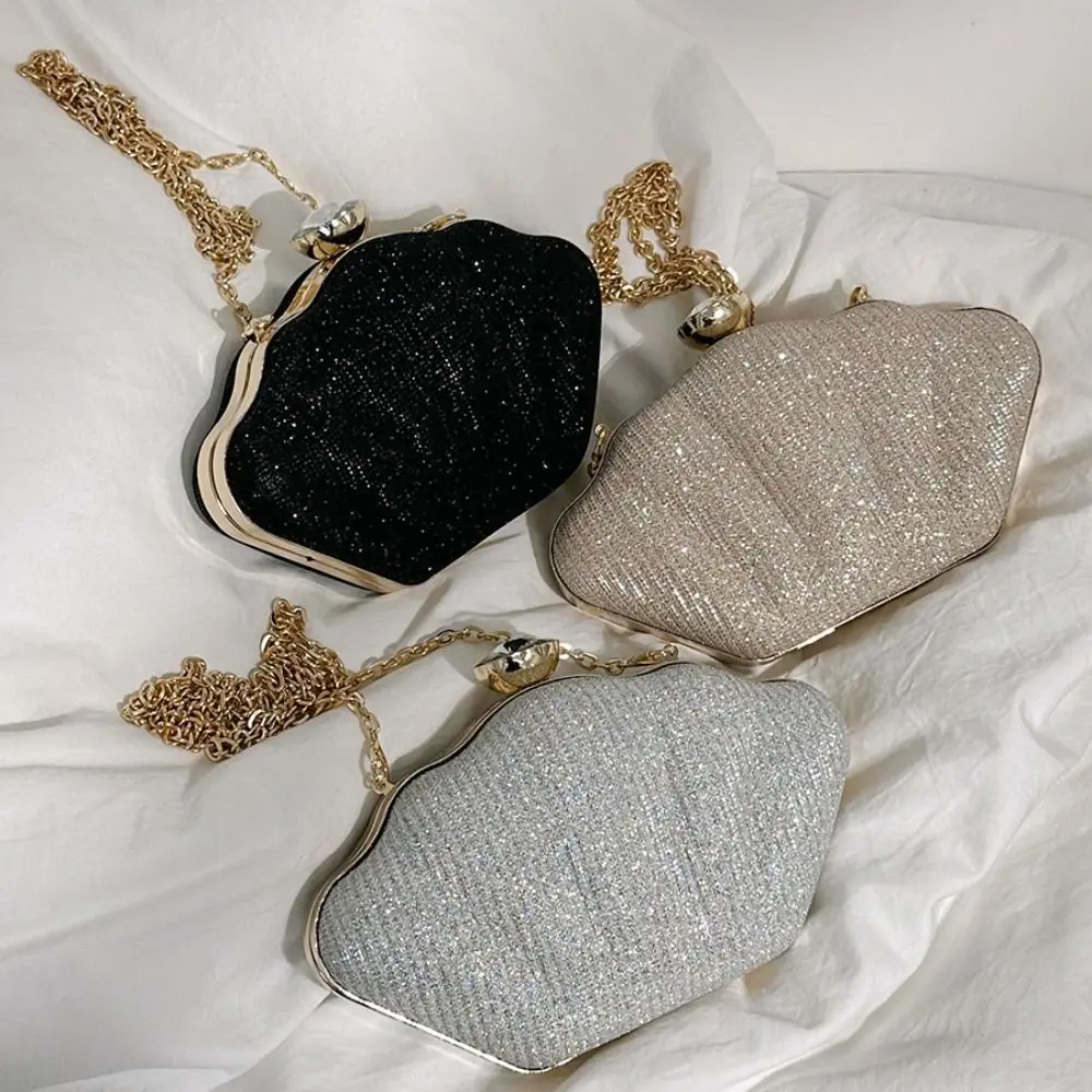 

Retro Shell Shape Evening Banquet Bag Glitter Rhinestone Box Handbag Crossbody Bag Wrist Bag Ladies Clutch Bag Women