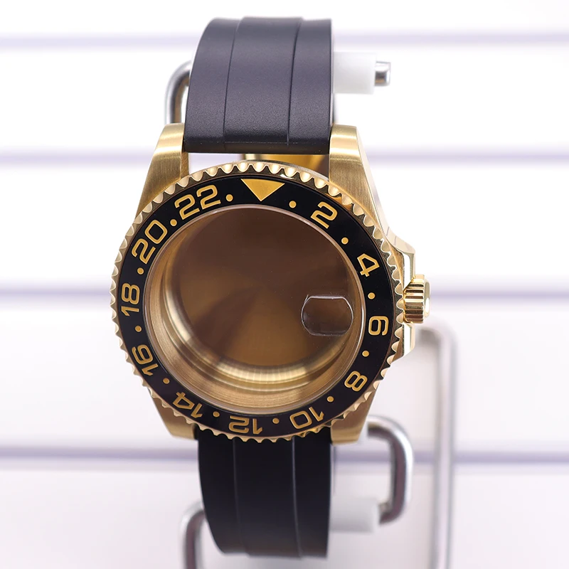 40-mm-Uhrengehäuse, NH35-Gummiarmband für NH35, NH36, NH34/38, Miyota8215, ETA2824-Uhrwerk, GMT-Sub-Gehäuse, 120-Klick-Lünette mit einseitiger Drehfunktion. – Detail 4