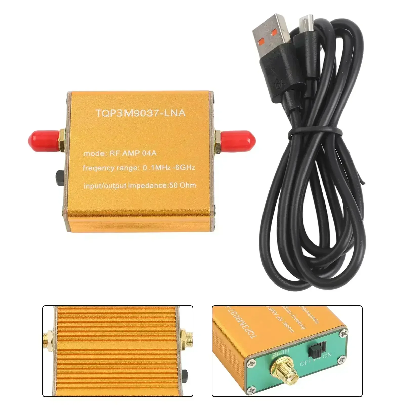 

Полнодиапазонный приемник радиосигнала 100–6 ГГц, высокая линейность, низкий уровень шума, усилитель сигнала для измерения тестов, аксессуар