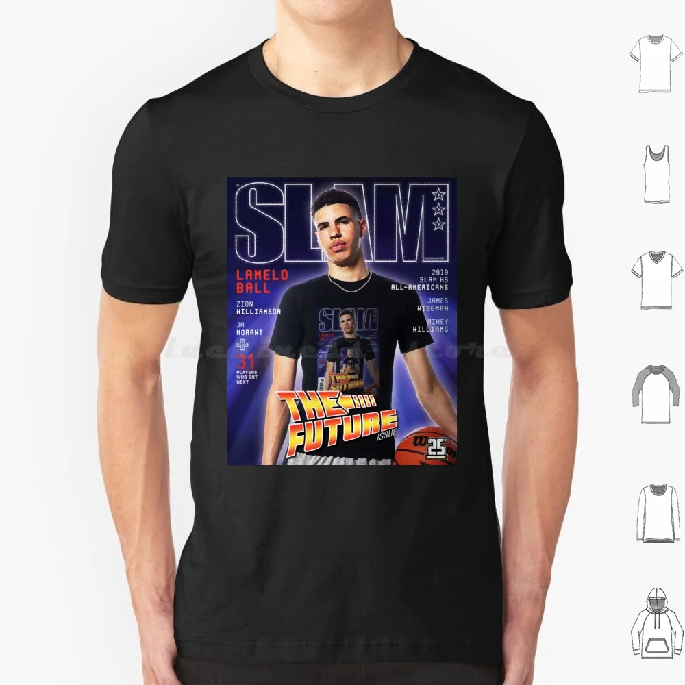 Camiseta de algodón con estampado de Lamelo Ball Slam para hombre y mujer, camisa con estampado de cabra, James La Taco, Ja Morant, Ja Morant, Slam Ad, Bbb