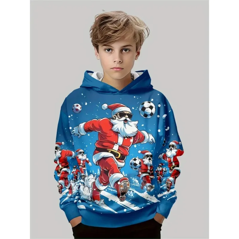

Christmas-style Fashionable 3D Printed Autumn and Winter Men's and Women's Sports and Fitness Parent-child Sweatshirts