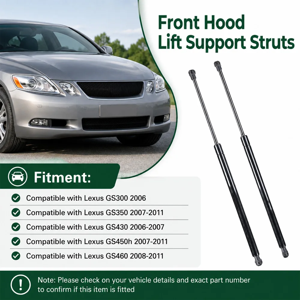 2 pcs For Lexus GS300 GS350 GS430 GS460 GS450h Front Hood Lift Support Strut 53450-0W071  53440-0W091 53450-0W070 53440-0W090