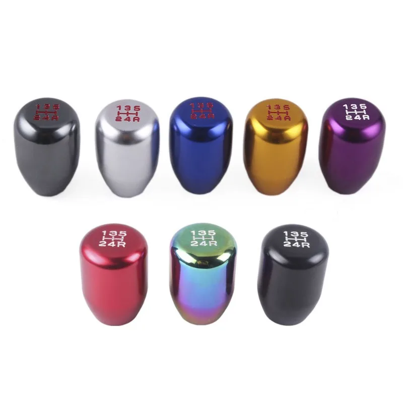 Aluminum Alloy Shift Knob 5 Speed Manual Racing Gear Head Universal Car Modification Accessory