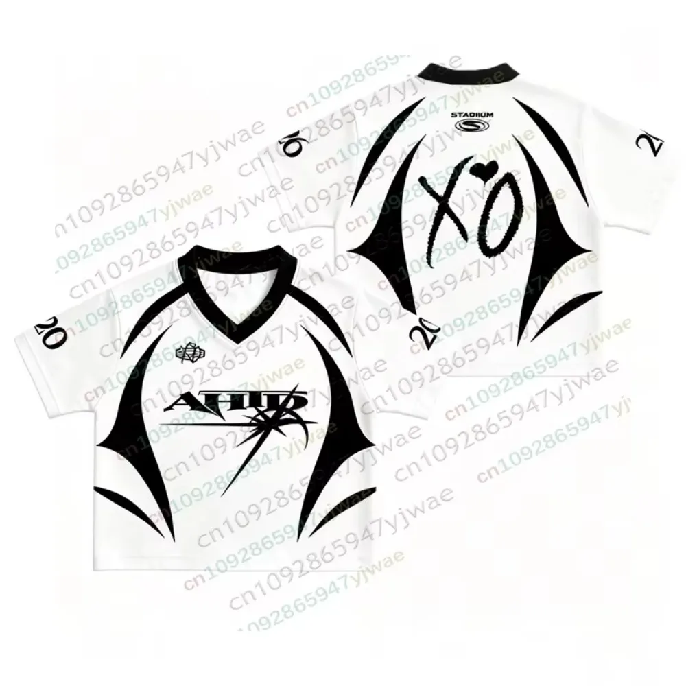 World Tour Jerseys The Weeknd After Hours Til Dawn V-neck Fashionable Street Fan Gift T-shirt Summer Men's and Women's T-shirts