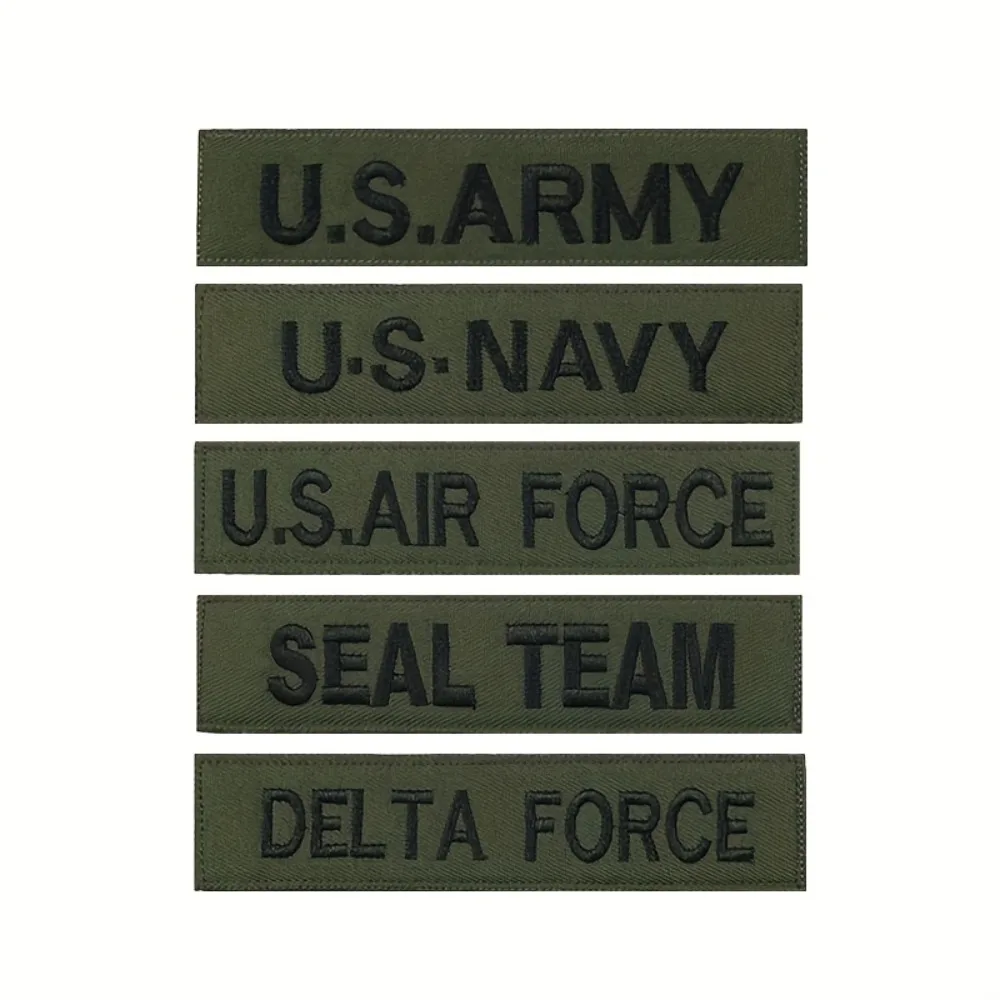 1 قطعة قسم الجيش الأمريكي 101 شريط الصدر البحرية ختم ترايدنت الدولة بدون حواف التطريز طويل التكتيكية القماش التصحيح