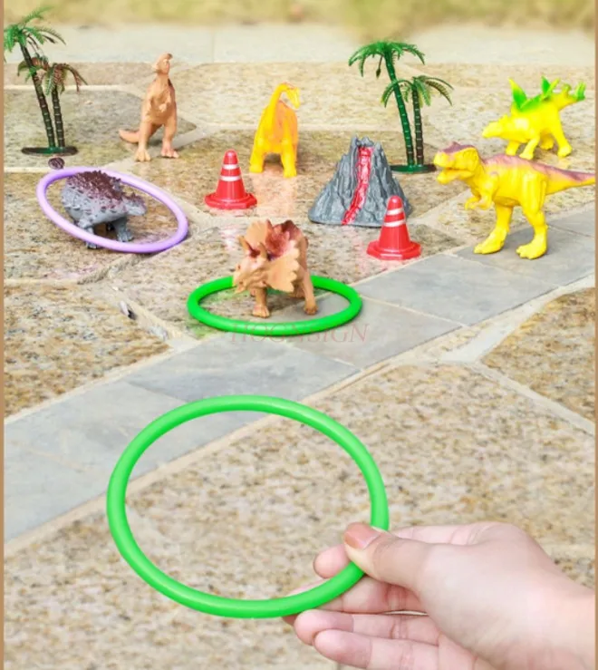 Children's game hoop toy dinosaur hoop throwing ring parent-child interactive puzzle competition