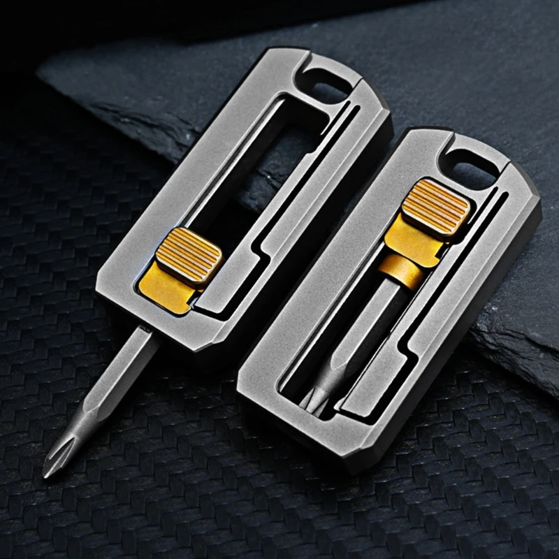 Miniature Screwdriver Handle With Bit Holder For Travel Essential Items