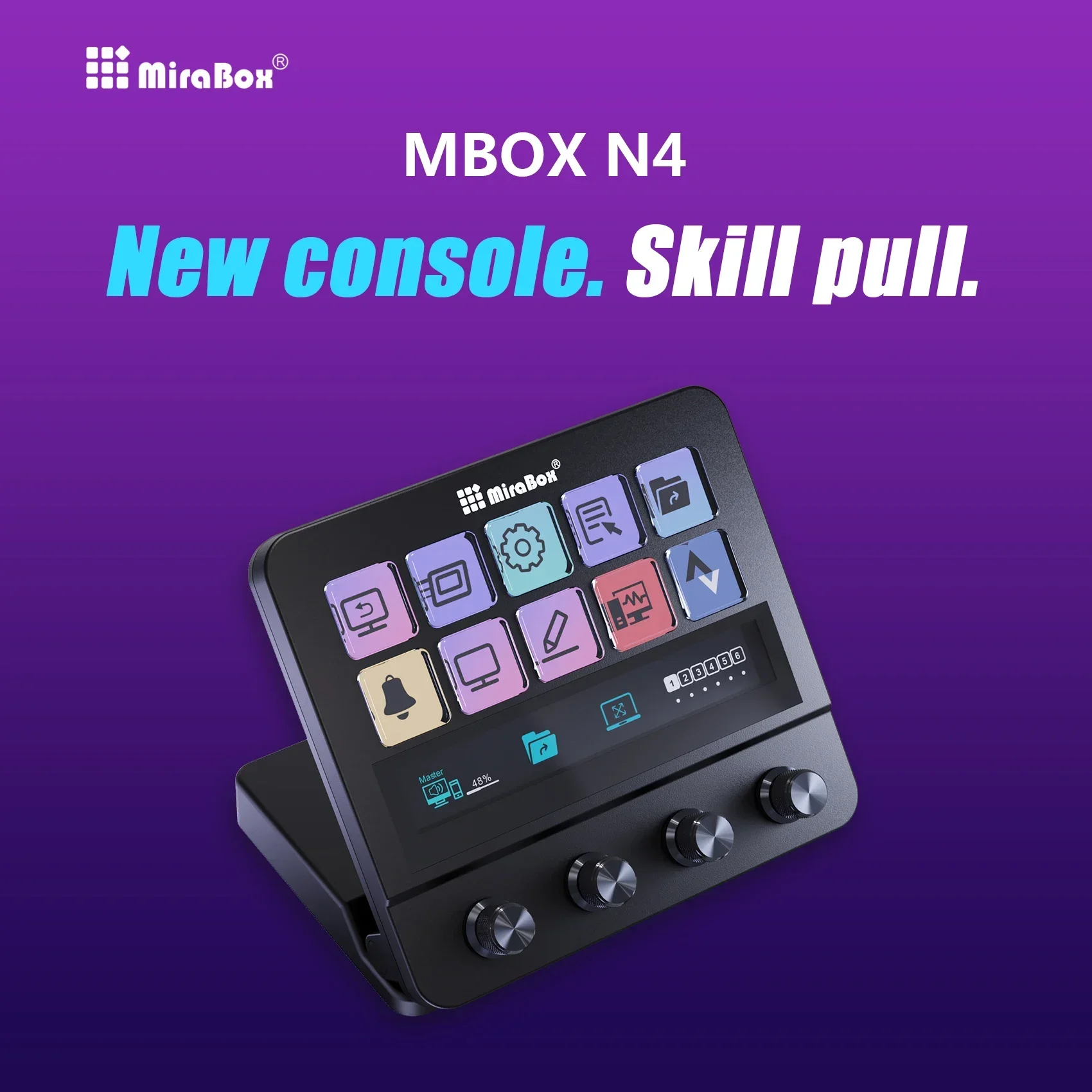 Mirabox N4 Stream Deck 10-Key Visual Macro Adjustable Stand Touch