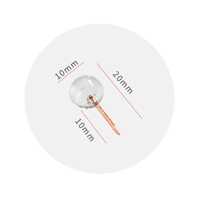 

AA19 200 шт., канцелярские кнопки из розового золота, прозрачные пластиковые кнопки с круглой головкой для карт