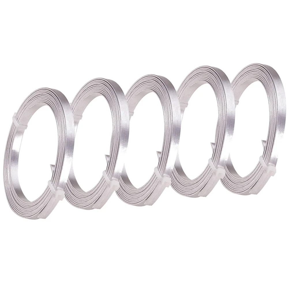 

5-рулонные серьги «сделай сам», аксессуары, алюминиевая проволока, гибкая плоская, яркий цвет, невыцветающий браслет, ювелирный материал, прочный, ручная работа