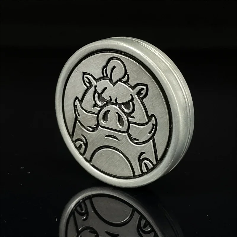 Monedas hápticas magnéticas para nariz de cerdo, juguetes Fidget, Clicker de Metal EDC, Spinner de mano para adultos, herramienta para aliviar la