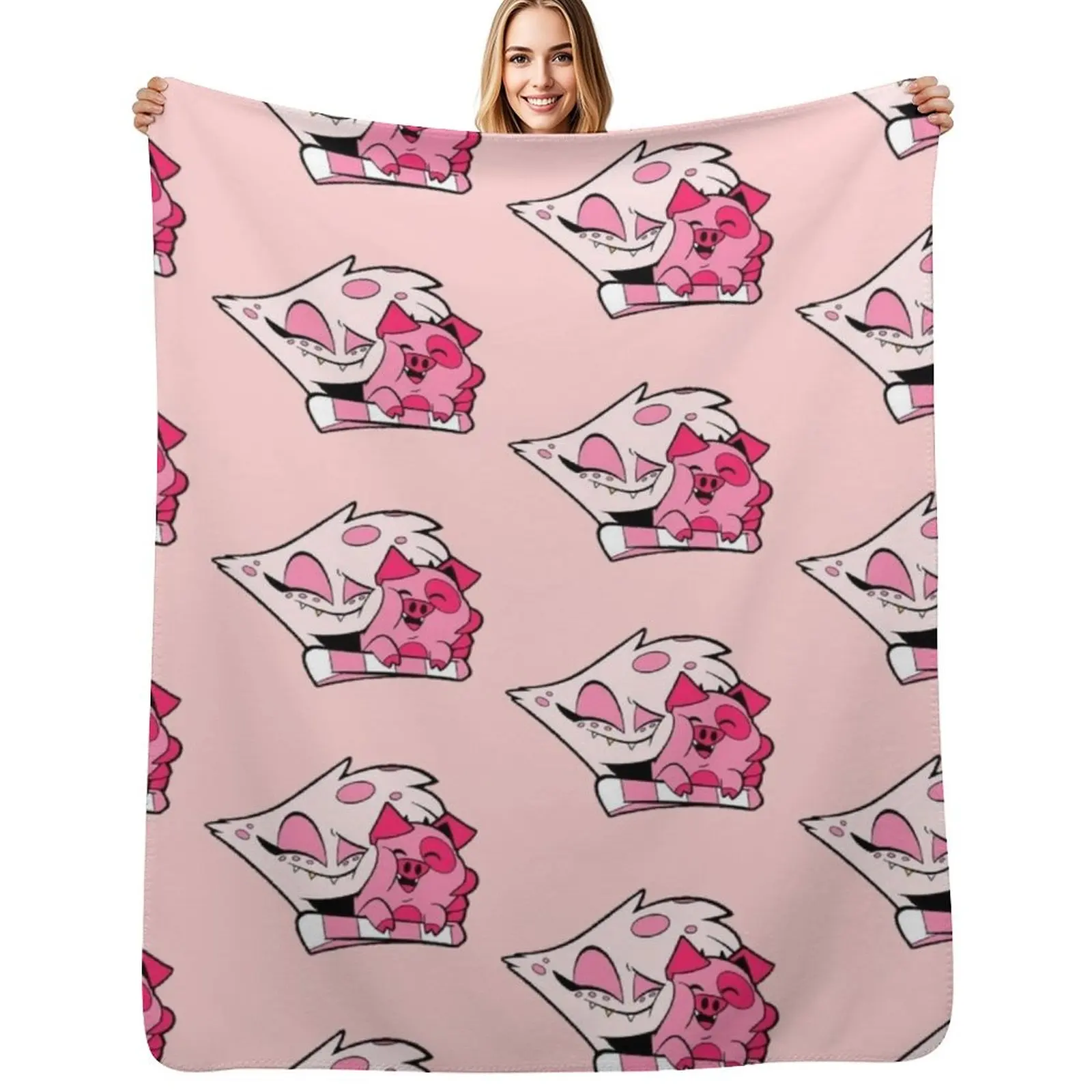 

Angel Dust and Fat Nuggets Throw Blanket Cute Plaid Quilt Warm Soft Blankets