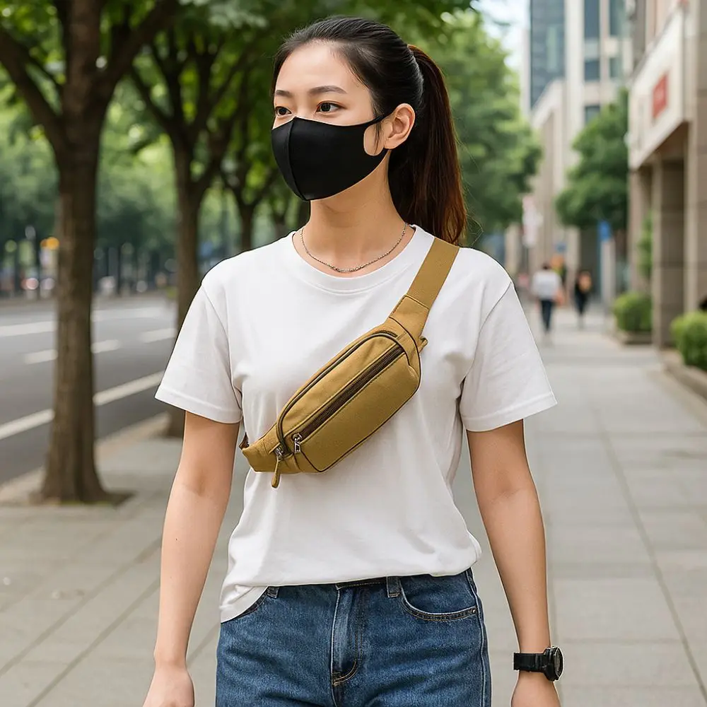 Gym Bag Adjustable Sports Waist Bag Large Capacity Lightweight Men Chest Bag Portable Crossbody Bag Hiking