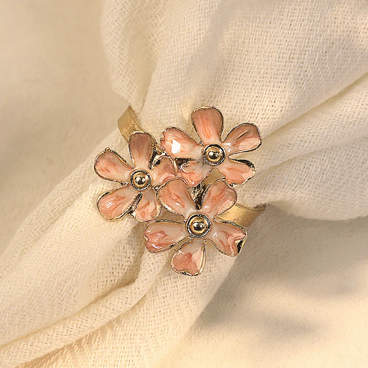 PYH flower napkin buckle hotel model creative napkin ring homestay photography decoration advanced new