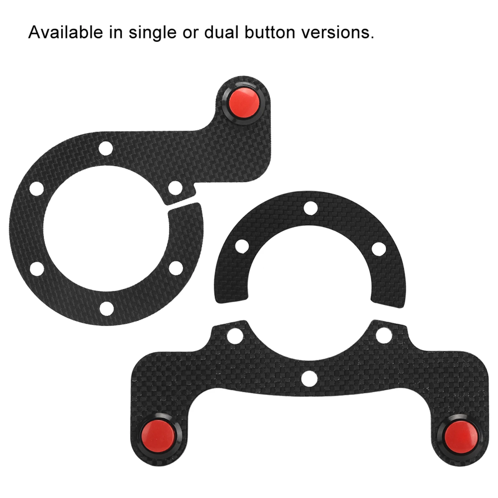 Car Steering Wheel External Horn Button Kits With 6 Bolts for MOMO/OMP/Nardi/Sparco/VERTEX Carbon Fiber External Horn Button Kit view 5