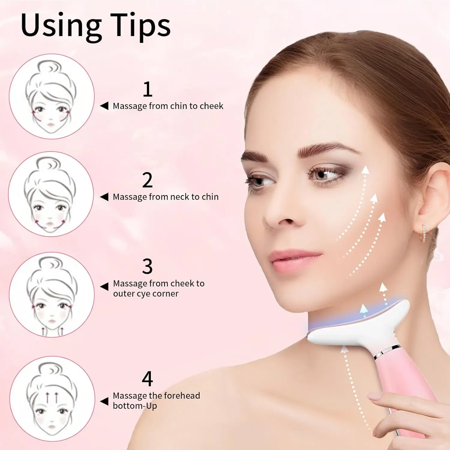 Neck Face Massager, Skin Care Face Massage Tool, 3-in-1 Facial Massager, Face Sculpting Tool With Thermals, Vibration