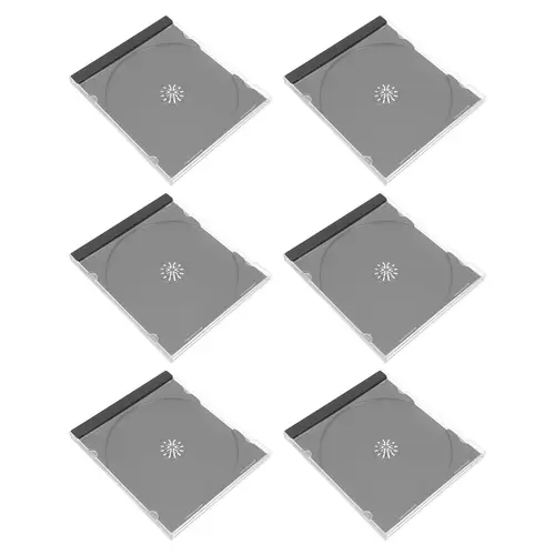 6 Pcs CD Disc Protective Case Clear Cases Portable Jewel Display Storage Disc Plastic Storage Box Protective DVD Container  - Image 3