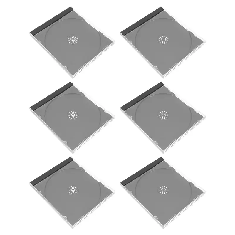 6 Pcs CD Disc Protective Case Clear Cases Portable Jewel Display Storage Disc Plastic Storage Box Protective DVD Container  - Image 3