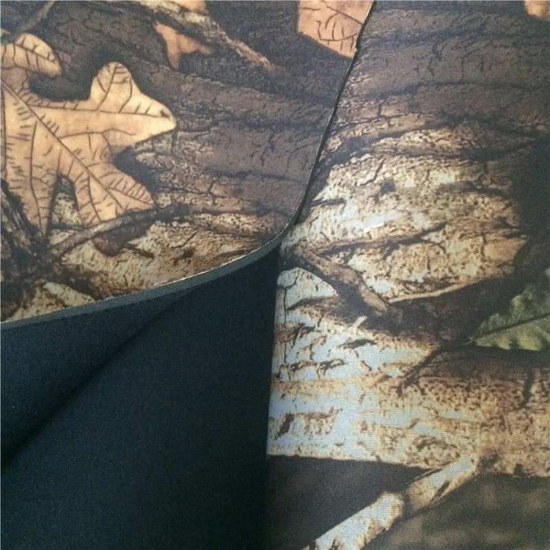 Camouflage Diving Material SBR Rubber Cloth Bonded Fabric Forest Single Double Sided For Sports Protector Gear Surfing Costume