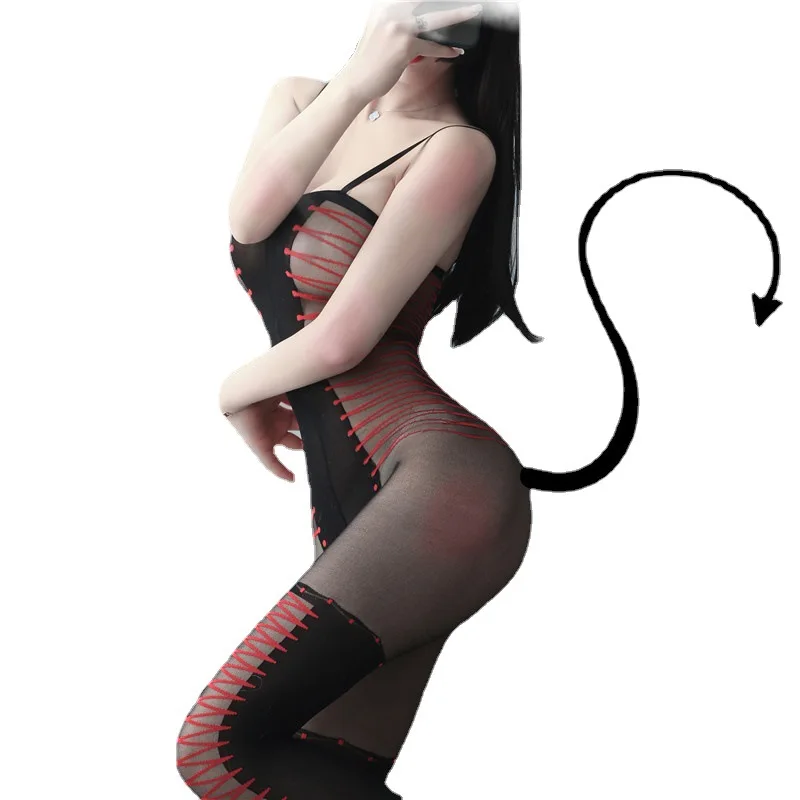 Women Sexy Lingerie Bodysuit Underwear Fishnet Bodystocking Crotchless Lingerie Mesh Porno Erotic Babydoll Teddies Costumes