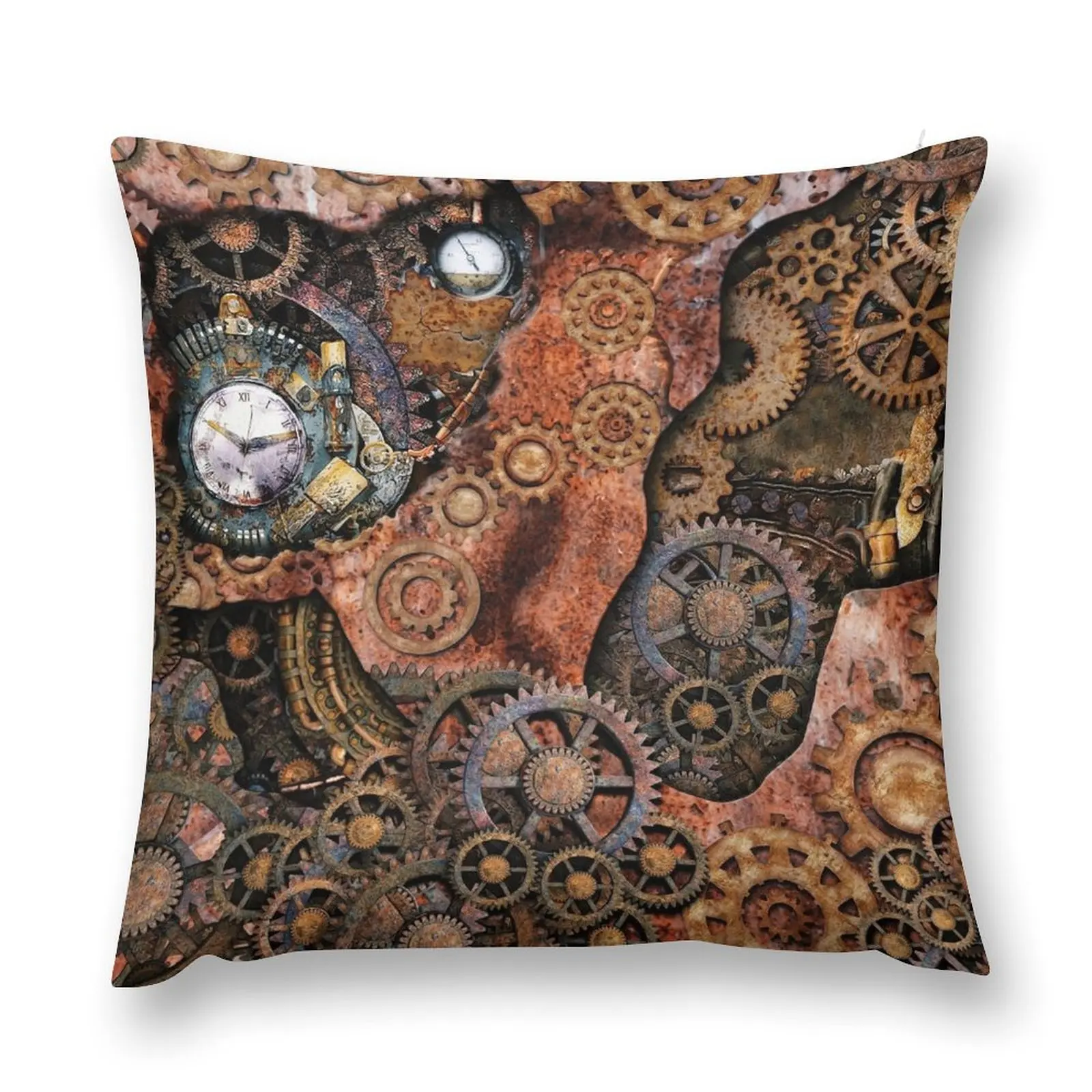 

Steampunk Gear Art Clockwork Gears Steampunk Cogwheel Gears Throw Pillow anime girl Pillowcases Cushion Covers Sofa pillow