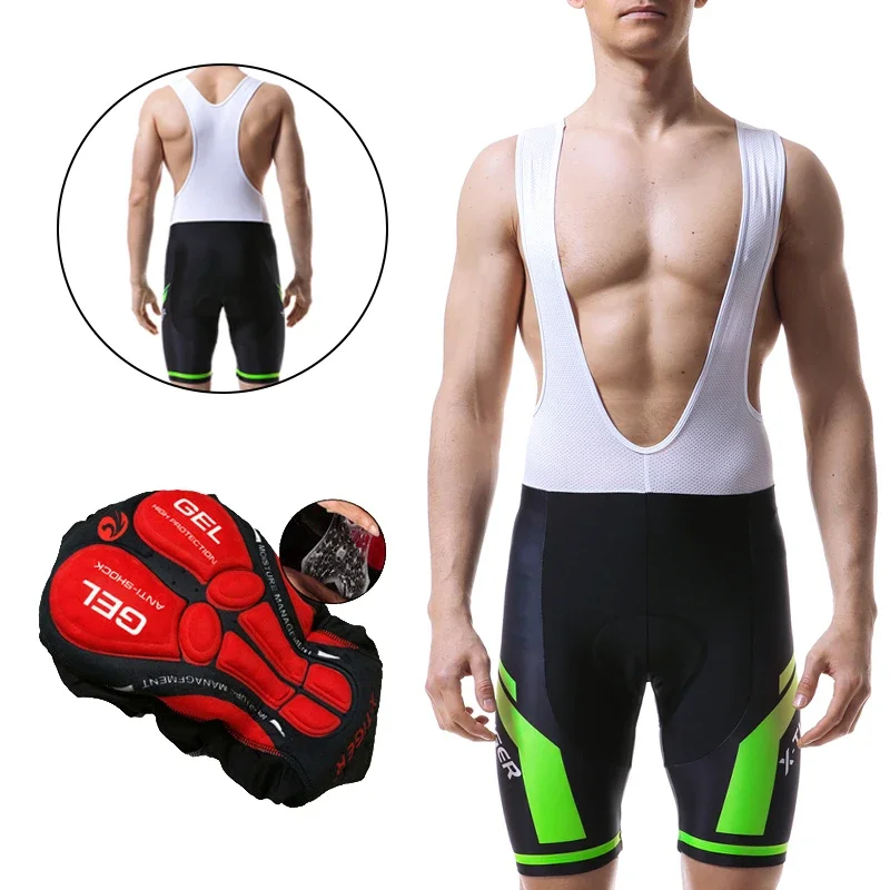 X-Tiger Komplett Schwarze Coolmax 5D Gepolsterte Radlerhose Superelastische Stoßfeste MTB Fahrradhose Rennradhose