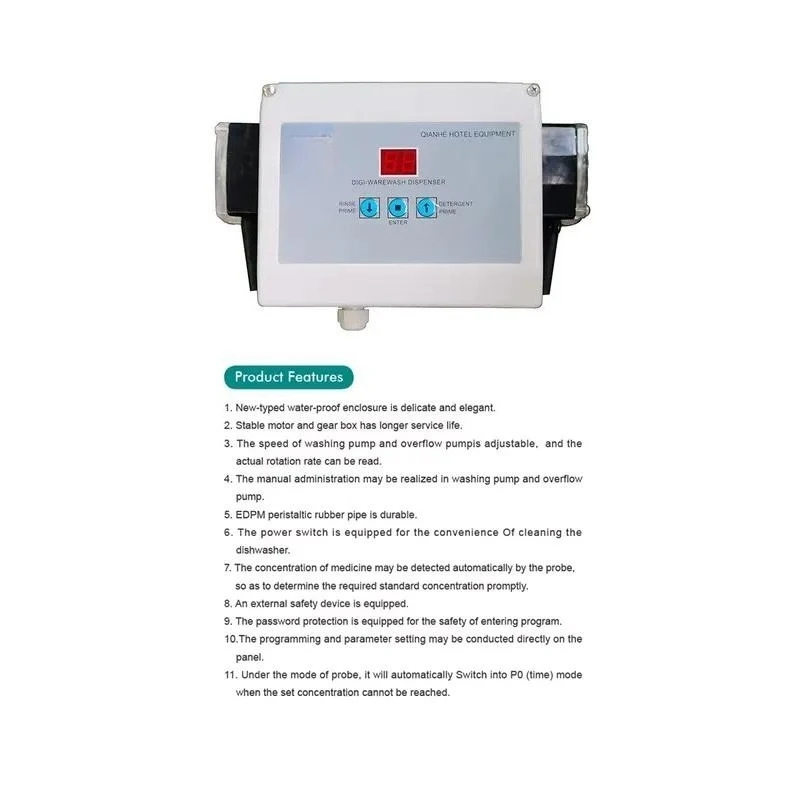 Commercial Dishwasher for Kitchen Equipment Restaurant with Electric Pump Dispenser Engine Core Component