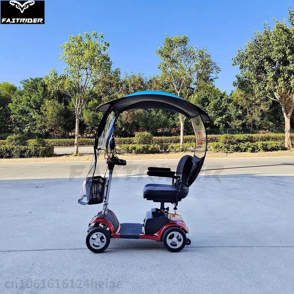 Motorcycle Awning Tricycle/four-wheel Electric Vehicle Awning Enlarged Widened Design Foldable Rainproof Canopy Cover Motorcycle