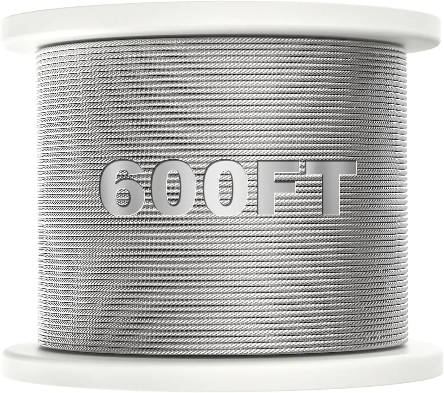 KAIWEI 600FT 1/8' T316 Marine Grade Stainless Steel Cable for Lifting Wire Rope Stainless Steel Cable