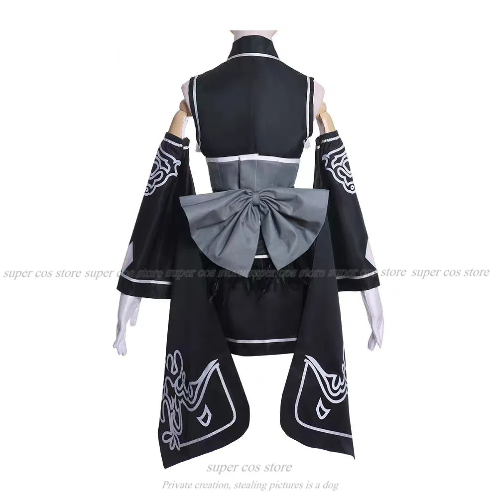 Game NIKKE The Goddess of Victory X NieR Automata 2B Cosplay Costumes YoRHa Uniform Women Sexy Kimono Waistband Bow Prop Suit