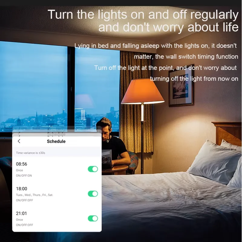 Picture 7: Tuya WiFi Hidden Dimmer Switch In-wall Junction Box Light Breaker 1-100% Stepless Dimming APP Voice Timing Control