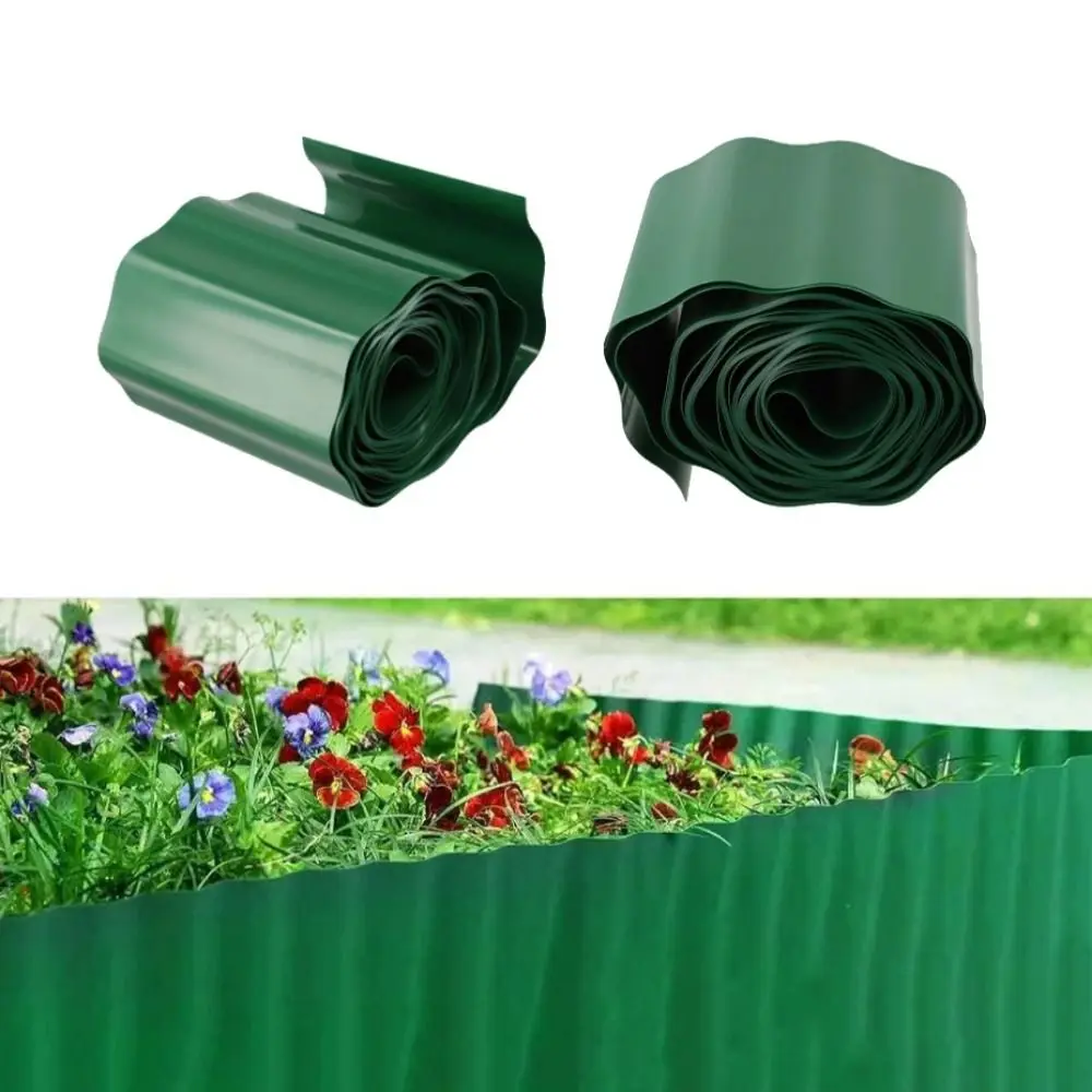 Bendable Plastic Garden Fence Weatherproof Moisture-resistant Corrugated Fence Cuttable Flower Bed Edging Fence Backyard
