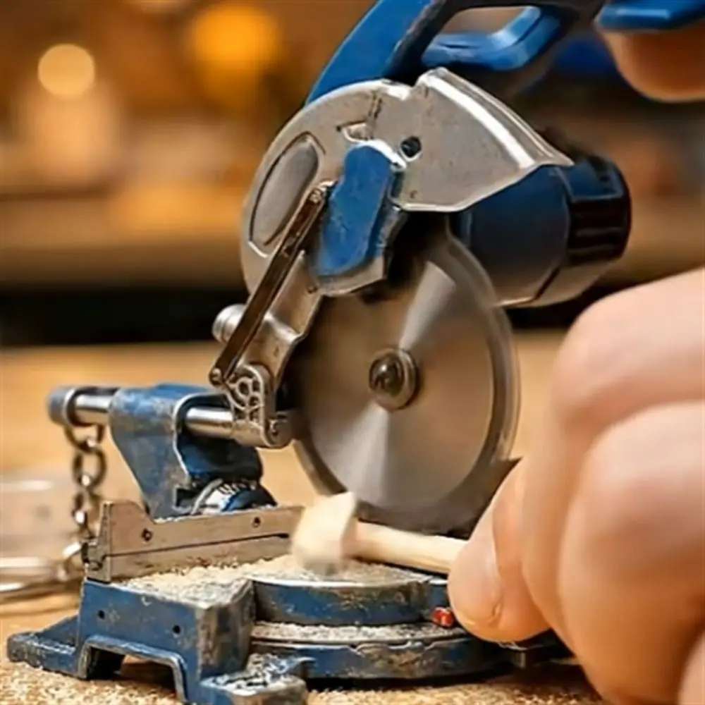 Resin Portable Chainsaw Keychain Ring Bag Charm Portable Angle Grinder Keychain Handheld Outdoor Gardening Pruning