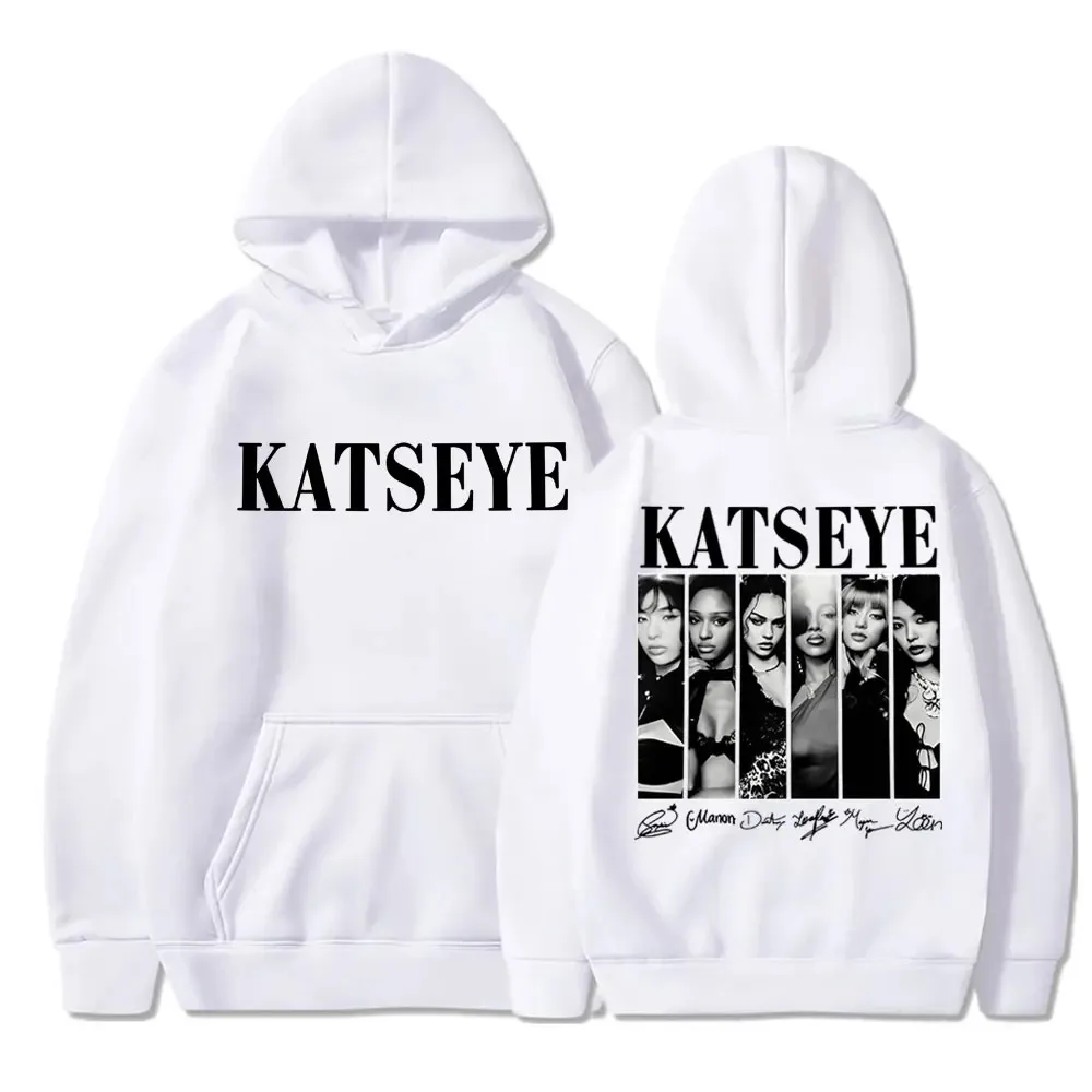 Angesagte Kpop Katseye Print Hoodies Vintage Trendy Herren Damen Y2k Kapuzenpullover Mode Lässiger HipHop Sweatshirt Harajuku Unisex – Detail 3