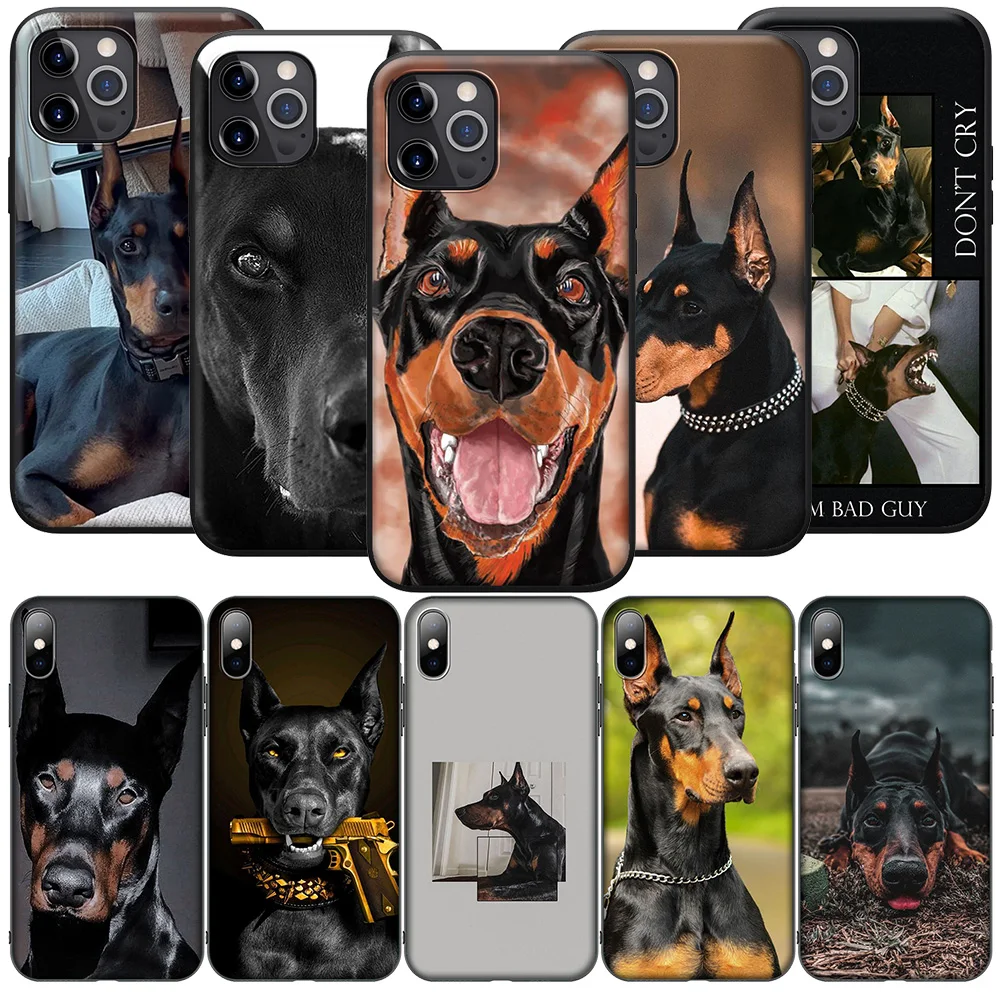 GGT56 Doberman Pinscher Dog Funda de teléfono para iPhone 16 15 14 13 7 8 Pro Max Mini Plus